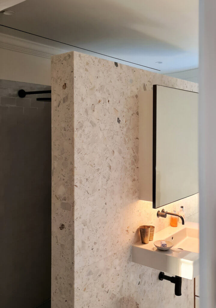 Discreet single slot bathroom ventilation in a luxury coastal villa in the Channel Islands