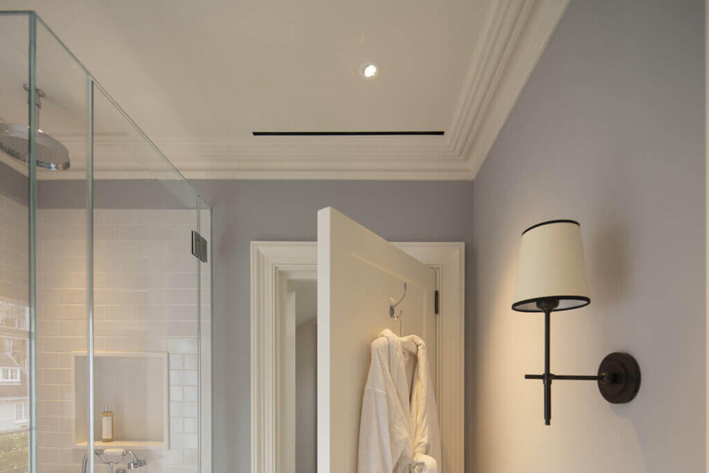 Discreet bathroom extract ceiling slot