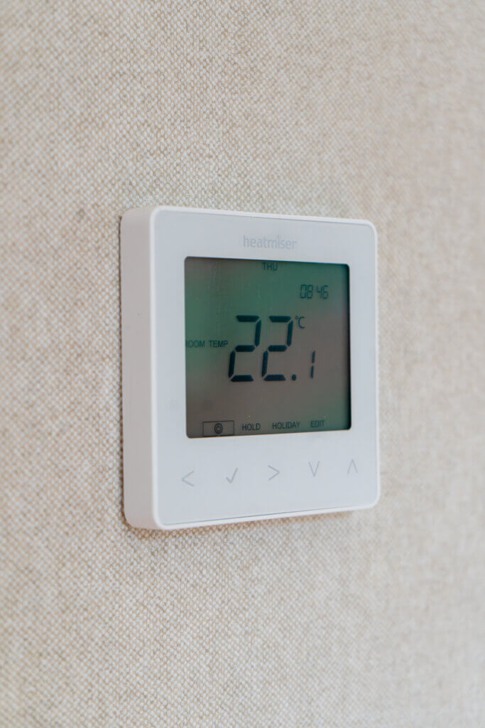 Luxury indoor temperature monitor for air conditioning in a Kensington townhouse